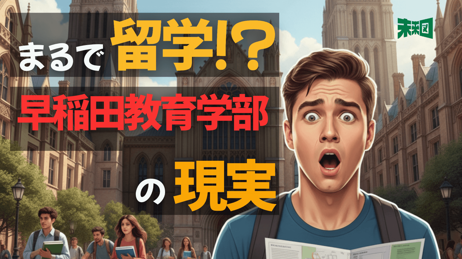 授業は英語で、もはや留学!? リサーチ不足で早稲田に入学した末路