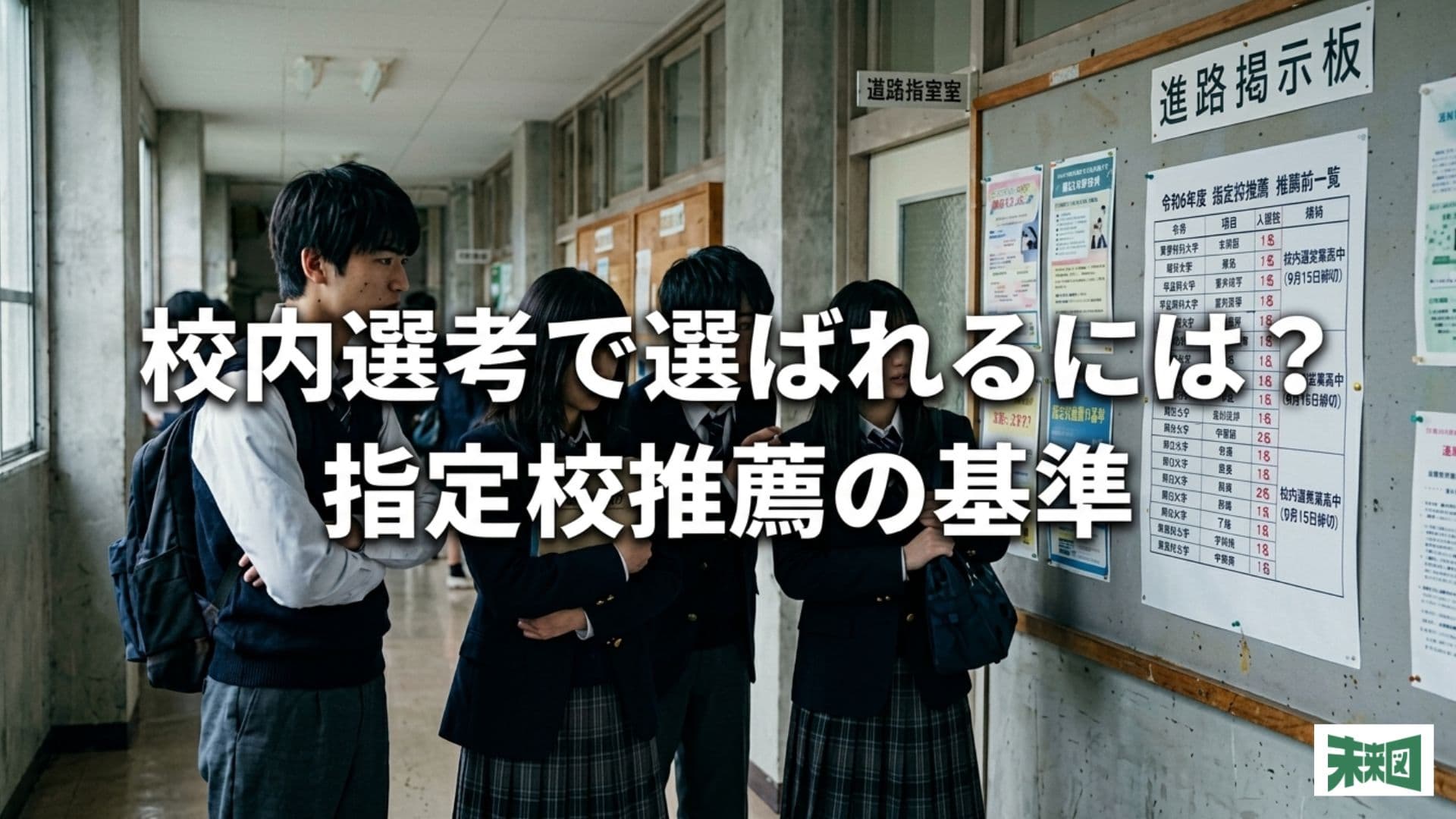 指定校推薦の校内選考の基準や決め方とは?選考を突破するためのポイントも紹介